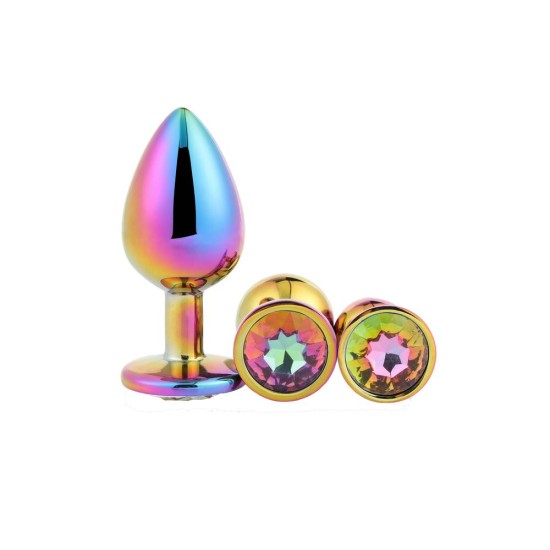 Σετ Πολύχρωμες Μεταλλικές Σφήνες - Gleaming Love Multicolour Plug Set Sex Toys 