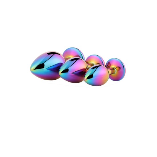 Σετ Πολύχρωμες Μεταλλικές Σφήνες - Gleaming Love Multicolour Plug Set Sex Toys 