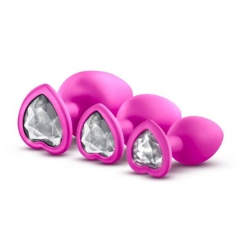 Σετ Πρωκτικές Σφήνες Με Κόσμημα - Luxe Bling Plugs Training Kit Pink