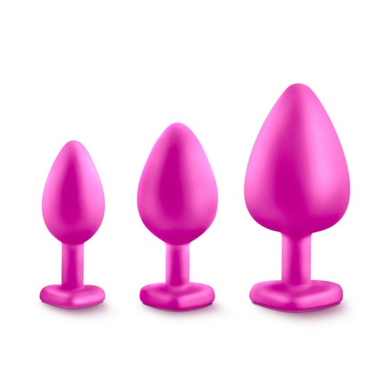 Σετ Πρωκτικές Σφήνες Με Κόσμημα - Luxe Bling Plugs Training Kit Pink Sex Toys 