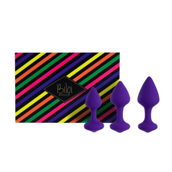 Σετ Πρωκτικές Τάπες Σιλικόνης - Feelztoys Bibi Butt Plug Set 3 Pcs Purple