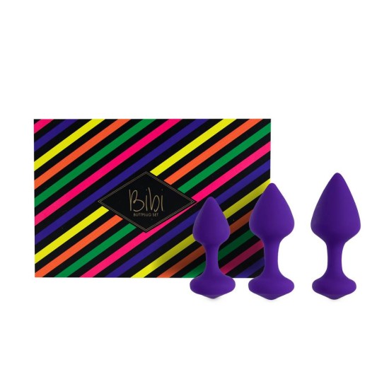 Feelztoys Bibi Butt Plug Set 3 Pcs Purple Sex Toys