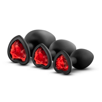 Σετ Πρωκτικές Σφήνες - Luxe Bling Plugs Training Kit Red Gems