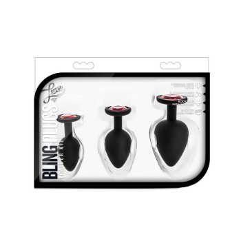 Σετ Πρωκτικές Σφήνες - Luxe Bling Plugs Training Kit Red Gems