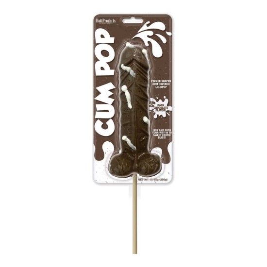 Γλειφιτζούρι Σε Σχήμα Πέους - Dark Chocolate Flavoured Cum Pops Lollipop  Sex Toys 