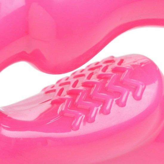 Revolver Vibrating Strapless Strap On XXL Pink Sex Toys