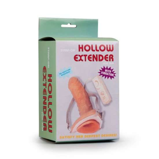 Κούφιο Στραπόν Με Δόνηση - Strap On Vibrating Hollow Extender Sex Toys 