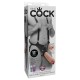 Ζωνάρι Στραπόν Με Κούφιο Διπλό Ομοίωμα - King Cock Hollow Strap On Dildo With Harness Skin Sex Toys 