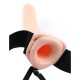 Δονούμενο Κούφιο Ομοίωμα Πέους Με ζώνη - Hollow Strap On Harness With Vibrator 23 cm Sex Toys 