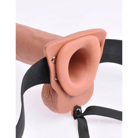 Hollow Vibrating Strap On 25 cm Medium Sex Toys