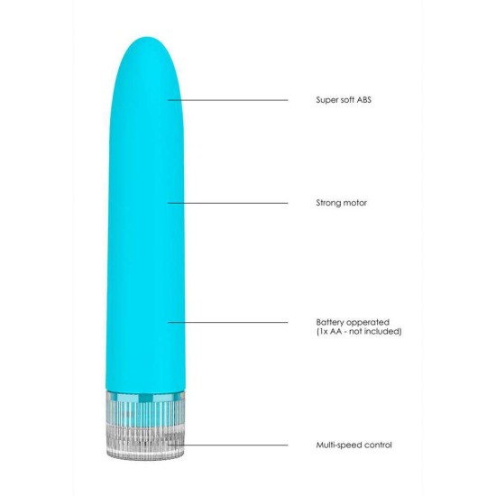 Απαλός Κλασικός Δονητής - Eleni Soft Classic Multispeed Vibrator Turquoise Sex Toys 