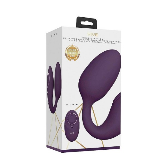 Aika Remote Pulse Wave & Vibrating Love Egg Purple Sex Toys