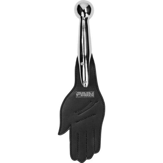 Ball Metal Handle Saddle Leather Hand Paddle Sex Toys