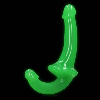 Διπλό Φωσφοριζέ Στραπον - Strapless Strap On Glow In The Dark Green 20cm