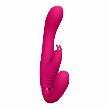 Διπλό Στραπον Rabbit - Suki Vibrating Rabbit Strapless Strap On Pink