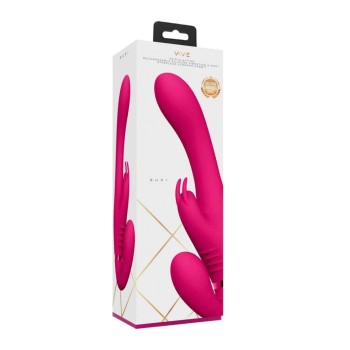 Suki Vibrating Rabbit Strapless Strap On Pink