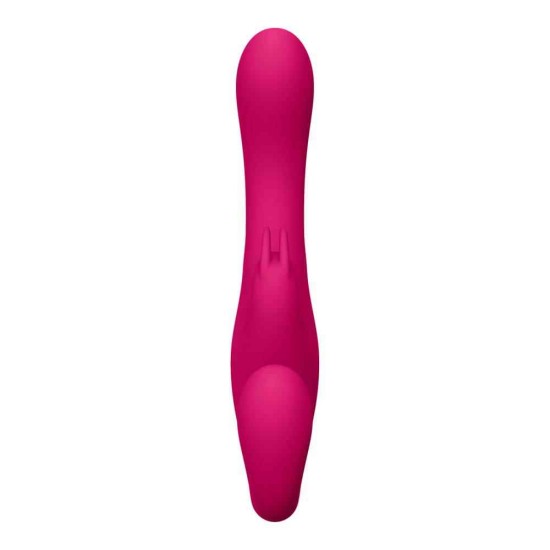 Διπλό Στραπον Rabbit - Suki Vibrating Rabbit Strapless Strap On Pink Sex Toys 