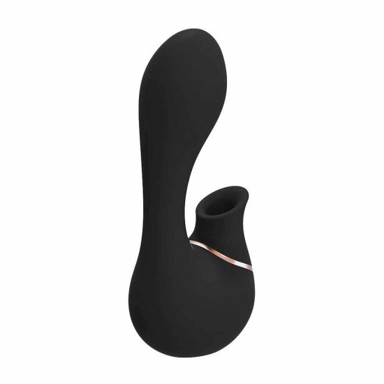 Διπλός Δονητής Με Παλμούς Αέρα - Mythical Soft Pressure Air Wave Stimulation Black Sex Toys 