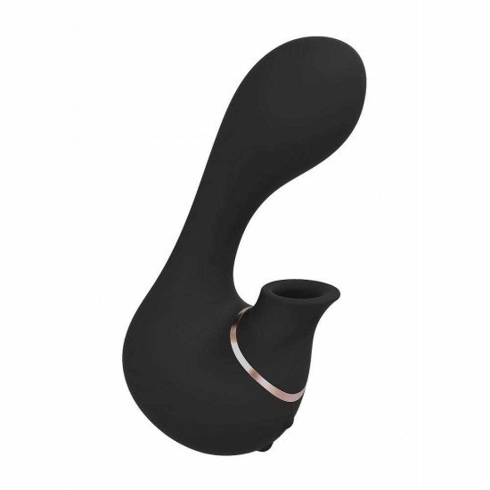 Διπλός Δονητής Με Παλμούς Αέρα - Mythical Soft Pressure Air Wave Stimulation Black Sex Toys 