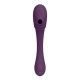 Δονητής Διπλής Διέγερσης - Mirai Double Ended Pulse Wave & Air Wave Bendable Vibrator Purple Sex Toys 