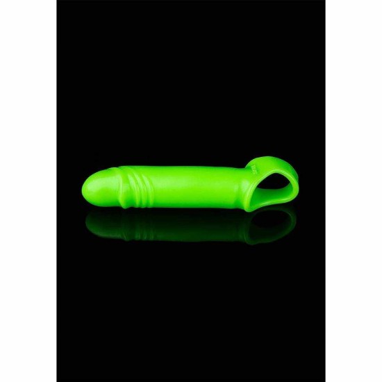 Glow In The Dark Smooth Stretchy Penis Sleeve 15cm Sex Toys