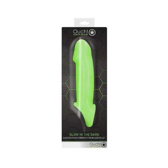 Glow In The Dark Thick Stretchy Penis Sleeve 16cm Sex Toys
