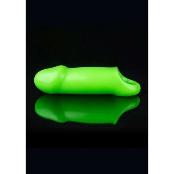 Φωσφοριζέ Κάλυμμα Πέους - Glow In The Dark Smooth Thick Stretchy Penis Sleeve 16cm