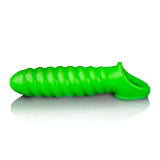 Glow In The Dark Swirl Stretchy Penis Sleeve 15cm Sex Toys
