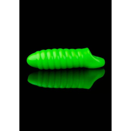 Glow In The Dark Swirl Thick Stretchy Penis Sleeve 16cm Sex Toys