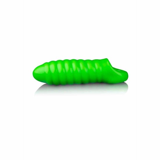 Glow In The Dark Swirl Thick Stretchy Penis Sleeve 16cm Sex Toys