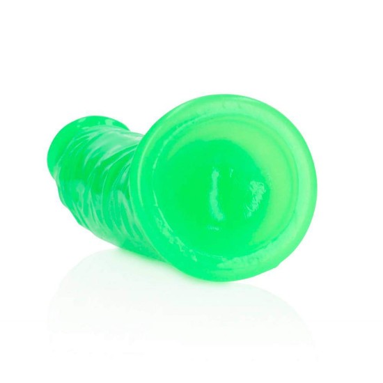 Φωσφοριζέ Ομοίωμα Πέους - Slim Realistic Dildo Glow In The Dark Neon Green 18cm