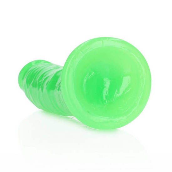 Φωσφοριζέ Ομοίωμα Πέους - Slim Realistic Dildo Glow In The Dark Neon Green 22cm Sex Toys 