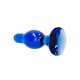 Chrystalino Classy Glass Butt Plug Blue Sex Toys