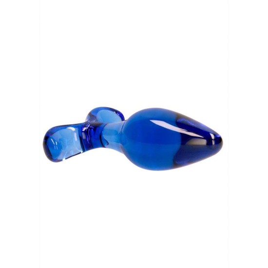 Γυάλινη Πρωκτική Σφήνα - Chrystalino Expert Glass Butt Plug Blue Sex Toys 