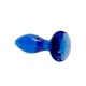 Γυάλινη Πρωκτική Σφήνα - Chrystalino Follower Glass Butt Plug Blue Sex Toys 