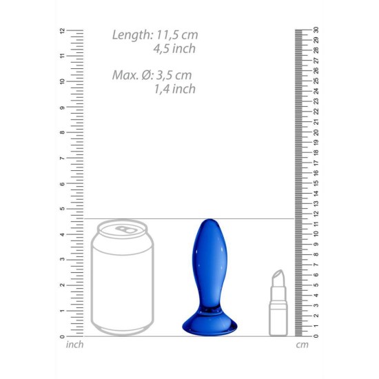 Chrystalino Follower Glass Butt Plug Blue Sex Toys