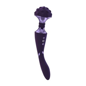 Ισχυρός Διπλός Δονητής - Shiatsu Double Action Bendable Massager Wand Purple