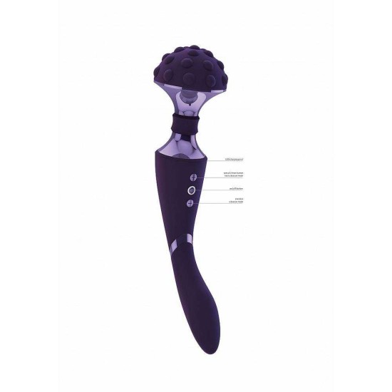 Shiatsu Double Action Bendable Massager Wand Purple Sex Toys