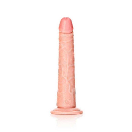 Κυρτό Ρεαλιστικό Πέος - Slim Realistic Dildo With Suction Cup Beige 20cm Sex Toys 