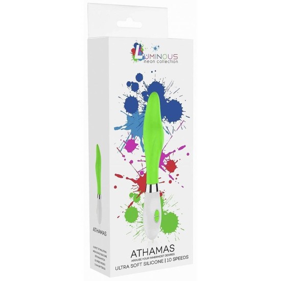 Κλασικός Δονητής Σιλικόνης - Athamas Classic Silicone Vibrator Green Sex Toys 