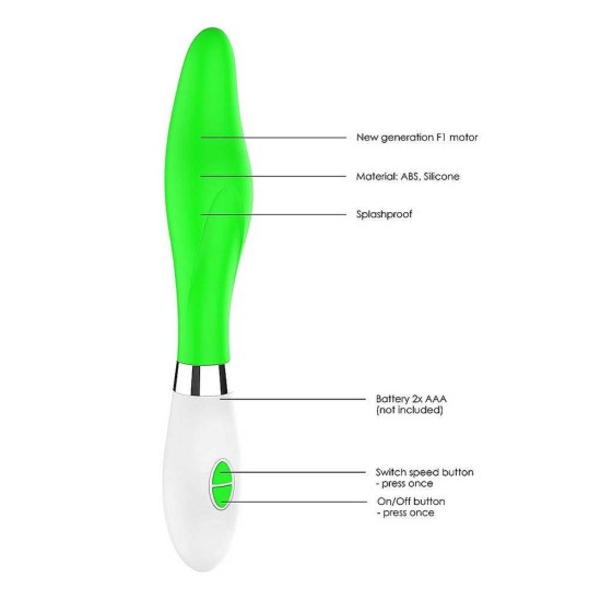 Κλασικός Δονητής Σιλικόνης - Athamas Classic Silicone Vibrator Green Sex Toys 