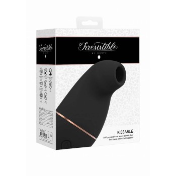 Kissable Soft Pressure Air Wave Stimulator Black