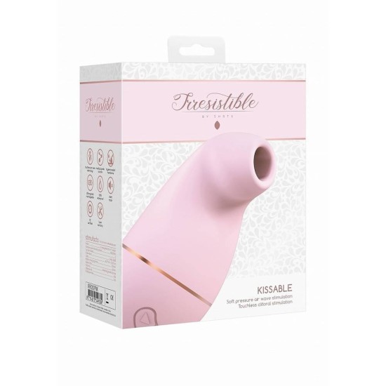 Κλειτοριδικός Παλμικός Δονητής - Kissable Soft Pressure Air Wave Stimulator Pink Sex Toys 