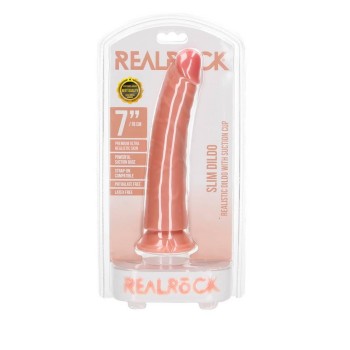 Κυρτό Ρεαλιστικό Πέος - Slim Realistic Dildo With Suction Cup Beige 18cm