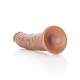 Κυρτό Ρεαλιστικό Πέος - Slim Realistic Dildo With Suction Cup Brown 18cm Sex Toys 