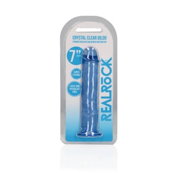 Straight Realistic Dildo With Suction Cup Blue 20cm
