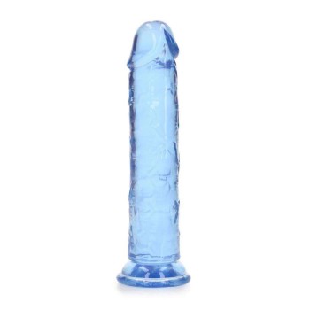 Μαλακό Πέος Χωρίς Όρχεις - Straight Realistic Dildo With Suction Cup Blue 20cm