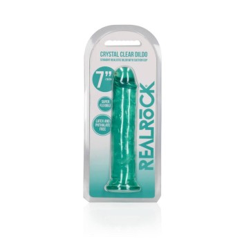 Straight Realistic Dildo With Suction Cup Green 20cm