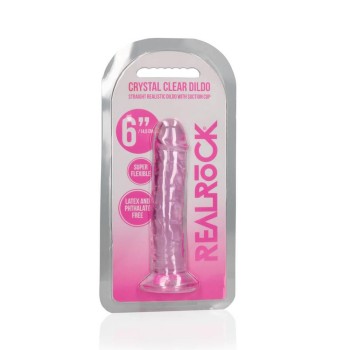 Μαλακό Πέος Χωρίς Όρχεις - Straight Realistic Dildo With Suction Cup Pink 16cm