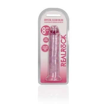 Straight Realistic Dildo With Suction Cup Pink 22cm